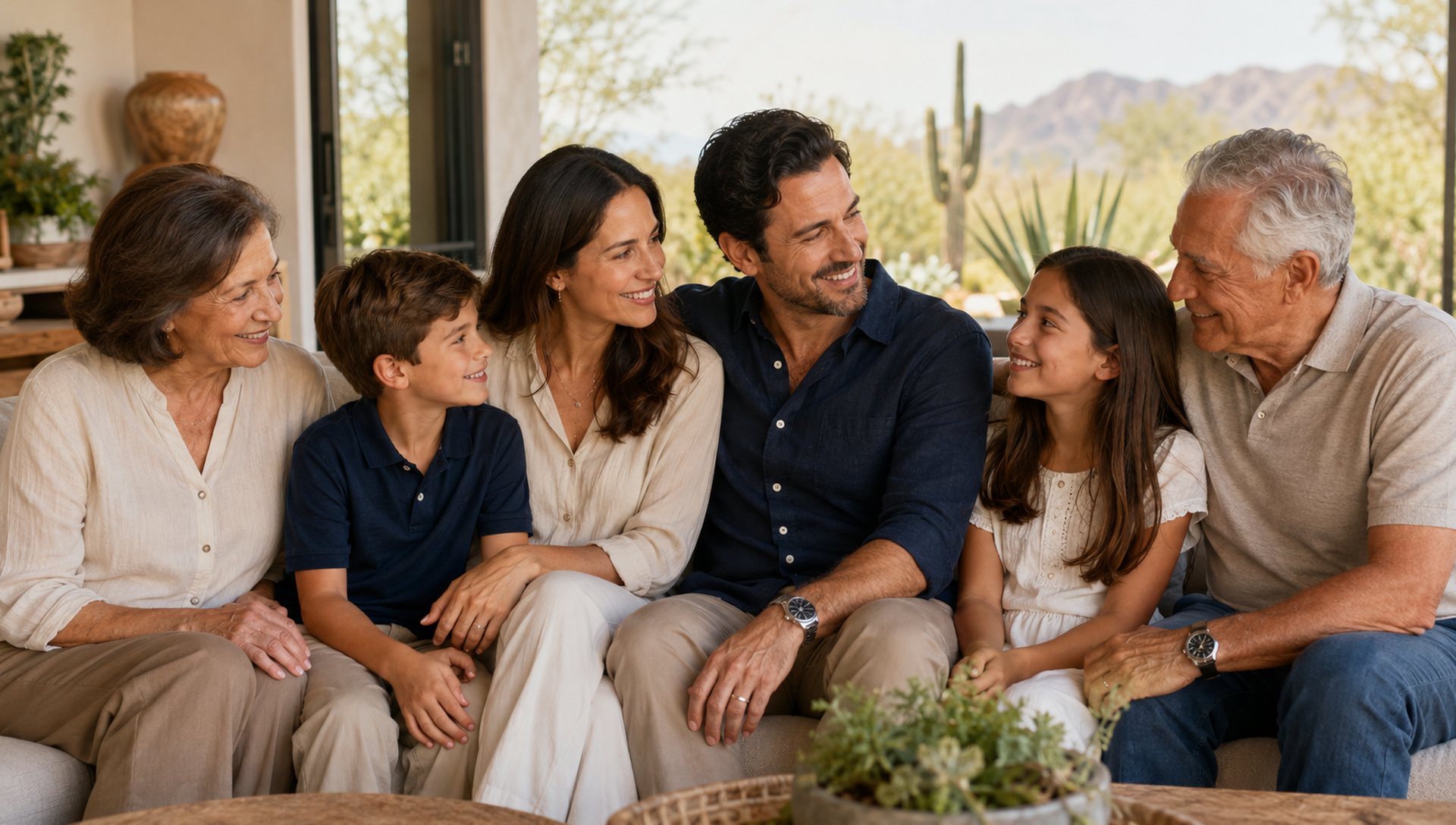 Multigenerational family enjoying meaningful time together
